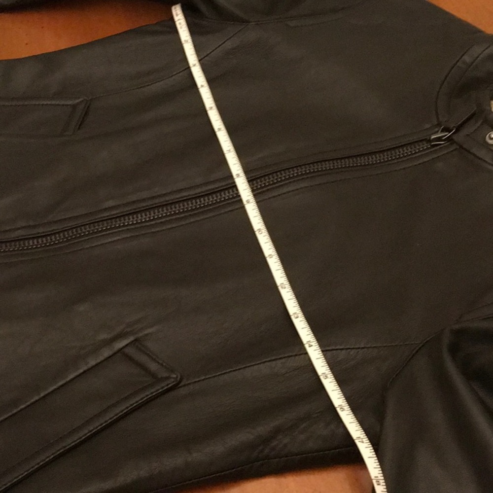 AUTHENTIC COACH BUTTER SOFT BLACK LEATHER BOMBER JACKET - Picture 4 of 8
